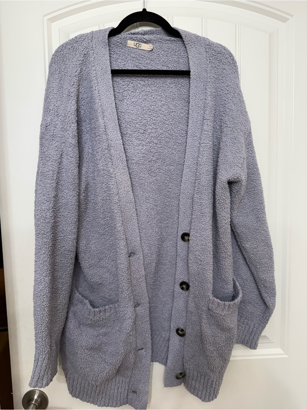 UGG Lilac Plush Button-Up Cardigan